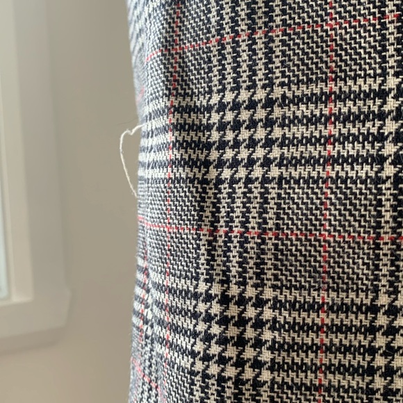 Vintage Le Chateau Houndstooth-Plaid Double-Breasted Blazer - Size 11/12 - Picture 5 of 9